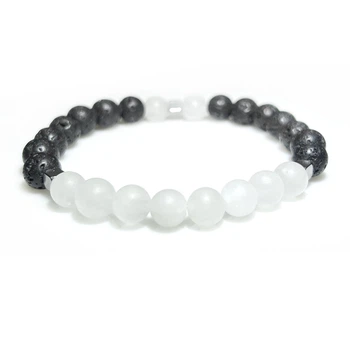 Браслет из натуральных камней Stonest Line White Lava 20 (br027-20)