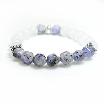 Браслет из натуральных камней Stonest Line Lilac White 16 (br009-16)