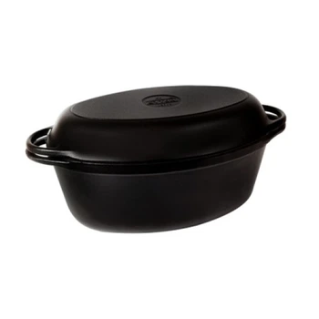 Гусятница с крышкой-сковородкой Ситон (400х260х148) чугунная литая 9 л
