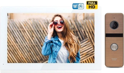 Комплект домофона CoVi Security TAB-10 FHD Wi-Fi White + Iron FHD Bronze