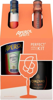 Аперитив Aperol Aperetivo 0.7 л 11% + Вино ігристе Cinzano To-Spritz біле сухе 0.75 л 11% (4820180020225)