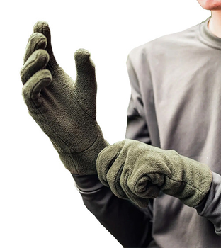 Тактические флисовые перчатки Цвет Хаки Размер XL