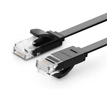Кабель UGREEN NW102 Cat 6 U/UTP Lan Flat Cable 3m Чорний (50175)