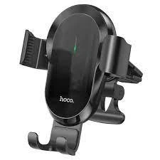 Автомобильный держатель для телефона Hoco CA105 Guide 3-axis linkage wireless charging car holder Black