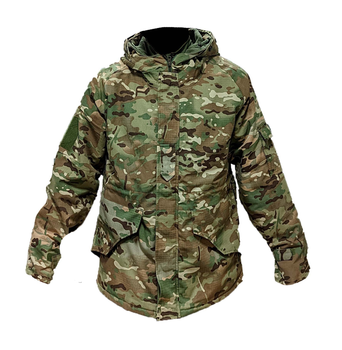 Куртка зимова тактична утеплена камуфляж (ріп-стоп) колір мультикам розмір M