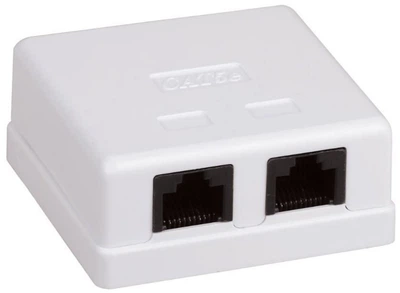 Комп'ютерна розетка подвійна Hypernet UTP RJ45 Cat.6 неекранована зовнішня (MB-UTP6-2)