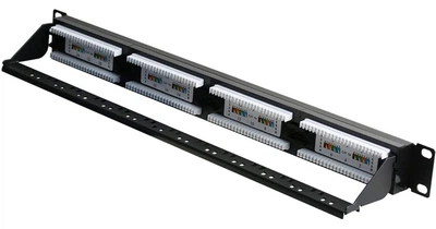 Патч-панель Hypernet 19" 1U 24 порти кат.6 UTP з організатором кабелю (PP-KUTP6-24-NM-CM)