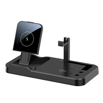 Беспроводная док-станция для зарядки смартфона и наушников 4 в 1 Wireless T9 HS-299