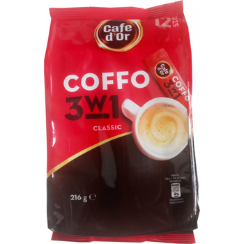 Кава розчинна в стиках Coffo Cafe d'or класична, 150 г (12 стиків)