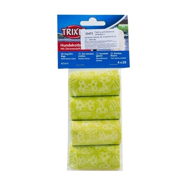 Пакети Trixie для прибирання за собаками, 4 рулона по 20 пакетів, розмір M