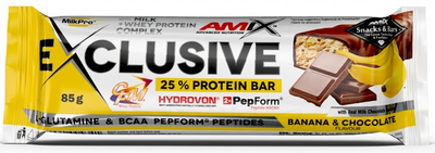 Батончик Exclusive Protein Bar - 85г 1/12 - banana-chocolate