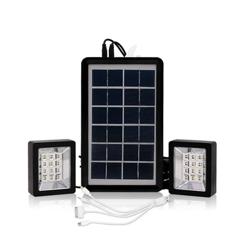 Настенный LED прожектор с двумя лампами с солнечной панелью для кемпинга Easy Power (EP-05)