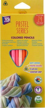 Кольорові тригранні олівці Cool for School Pastel Преміум 24 кольори (CF15186)
