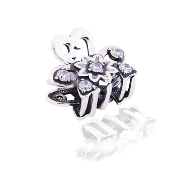 Серебряная заколка краб (9313-2)