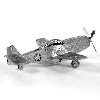 Металлический конструктор 3Д Metal Earth - Mustang P-51, MMS003