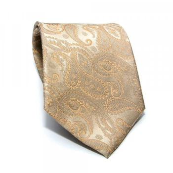 Галстук широкий 9,5 см Milimetric бежевый пейсли ML-20-31