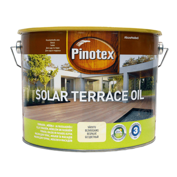 Pinotex Solar Terrace & Wood Oil - Масло для террас и садовой мебели, 9,3 л., Бесцветный