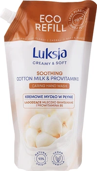 Жидкое крем-мыло с ухаживающим комплексом - Luksja Creamy & Soft Cotton milk & Provitamin B5 Hand Wash (дой-пак) 900ml (1072017-120835)