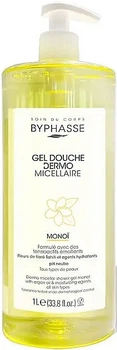 Міцелярний гель для душу "Моної" - Byphasse Dermo Micellar Shower Gel Monoi 1000ml (1110065-98728)