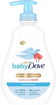 Гель для душу "Від верхівки до п'ят. Інтенсивне зволоження" - Dove Baby Rich