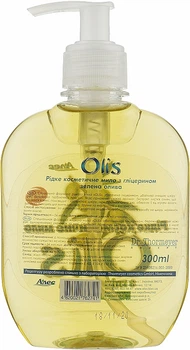 Жидкое косметическое мыло с глицерином "Зеленая олива" - Olis 300ml (988828-42617)