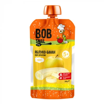 Детское пюре Bob Snail Улитка Боб Яблоко-Банан 250 г (4820219345176)