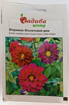 Семена цветов Георгина Фиолетовый дым Садыба центр Hem Zaden Голландия 0,1 г