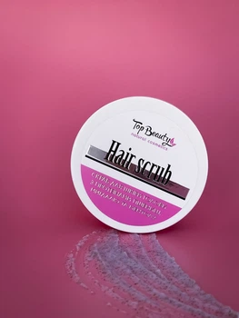 Скраб пілінг для шкіри голови Top Beauty Hair Scrub з протеїнами пшениці мигдалю та ментолу, 250 мл
