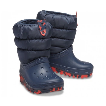 Детские зимние сапоги Crocs Classic Neo Puff Boot К 22 Синий 207683