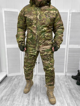 Тактическая теплая зимняя военная форма комплект Attac ( Бушлат + Штаны ), Камуфляж: Мультикам, Размер: L