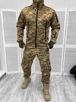 Тактическая теплая зимняя военная форма комплект Aventador ( Куртка + Штаны ), Камуфляж: Пиксель, Размер: L