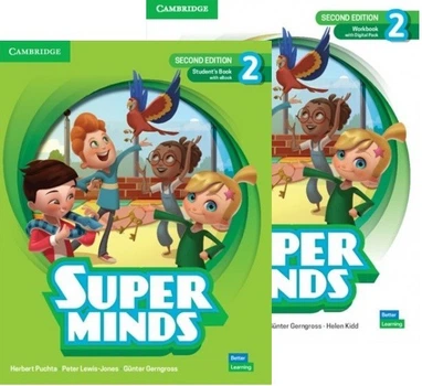 Комплект з англійської мови Super Minds 2nd Edition 2 Student's Book + Workbook (Підручник + зошит) нове видання
