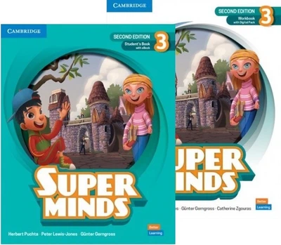 Комплект з англійської мови Super Minds Second Edition Level 3 Student's Book + Workbook (Підручник + зошит) нове видання