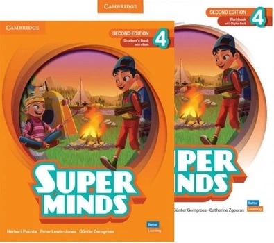 Комплект з англійської мови Super Minds Second Edition Level 4 Student's Book + Workbook (Підручник + зошит) нове видання