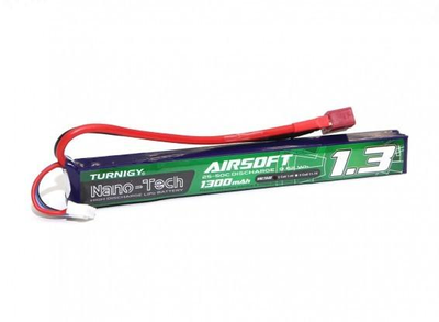 Акумулятор Turnigy LiPo 7.4v 1300mAh 25~50C (T-connector) (для Страйкболу, Airsoft)