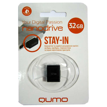 Флешка 32Gb Qumo Nano Black