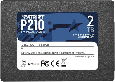 Patriot P210 2TB 2.5" SATAIII TLC (P210S2TB25)