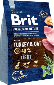 Сухий корм для собак Brit Premium Light із надмірною вагою зі смаком індички 3 кг (8595602526581)