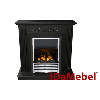 Каминокомплект IDaMebel Elaine темный шоколад (900x920x310) с паровым камином Dimplex Flagstaff с настоящим 3D эффектом пламени, обогревом и углем