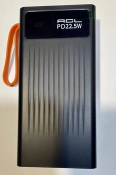Повербанк Power Bank зовнішній акумулятор портативна зарядка для телефону, смартфона, планшета та ноутбука з дисплеєм ACL 30000mAh Black з кабелями Micro, Lightning, Type-C, та USB cable Led Індикатор + ліхтарик
