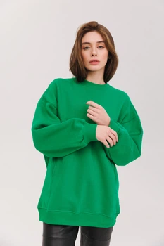 Женский теплый свитшот ONIOS Freerisen Oversize Зеленый XS-M 983298