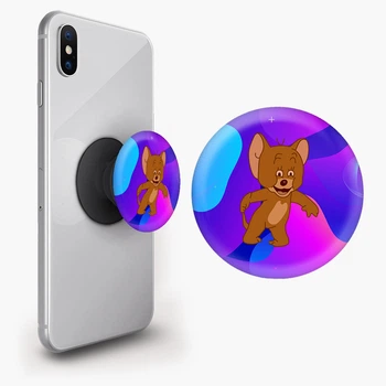 Попсокет (Popsockets) держатель для смартфона Лицо Джерри (Невыспавшийся Джерри, Упоротый Джерри) (8754-2047-BK) Черный