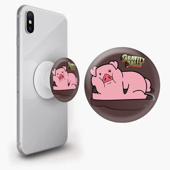 Попсокет (Popsockets) держатель для смартфона Пухля Гравит Фолз (Waddles Gravity Falls) (8754-2626-WT) Белый
