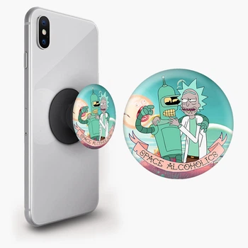 Попсокет (Popsockets) держатель для смартфона Рик Санчез Рик и Морты (Rick Sanchez Rick and Morty) (8754-2943-BK) Черный