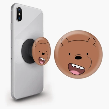 Попсокет (Popsockets) держатель для смартфона Грызли Вся правда о медведях (We Bare Bears) (8754-2663-BK) Черный