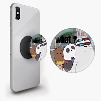 Попсокет (Popsockets) держатель для смартфона Вся правда о медведях (We Bare Bears) (8754-2902-BK) Черный