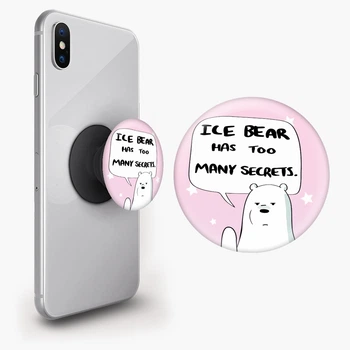 Попсокет (Popsockets) держатель для смартфона Вся правда о медведях (We Bare Bears) (8754-2904-BK) Черный