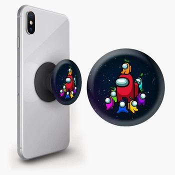 Попсокет (Popsockets) держатель для смартфона Аммонг Ас (Among Us) (8754-2596-BK) Черный