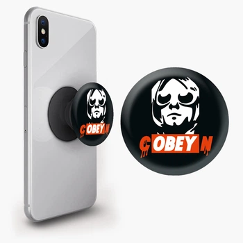 Попсокет (Popsockets) держатель для смартфона cOBEYn (Кобейн) (8754-1990-BK) Черный