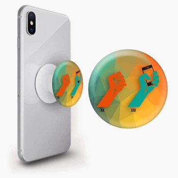 Попсокет (Popsockets) держатель для смартфона 20 век/21 век (8754-1985-WT) Белый